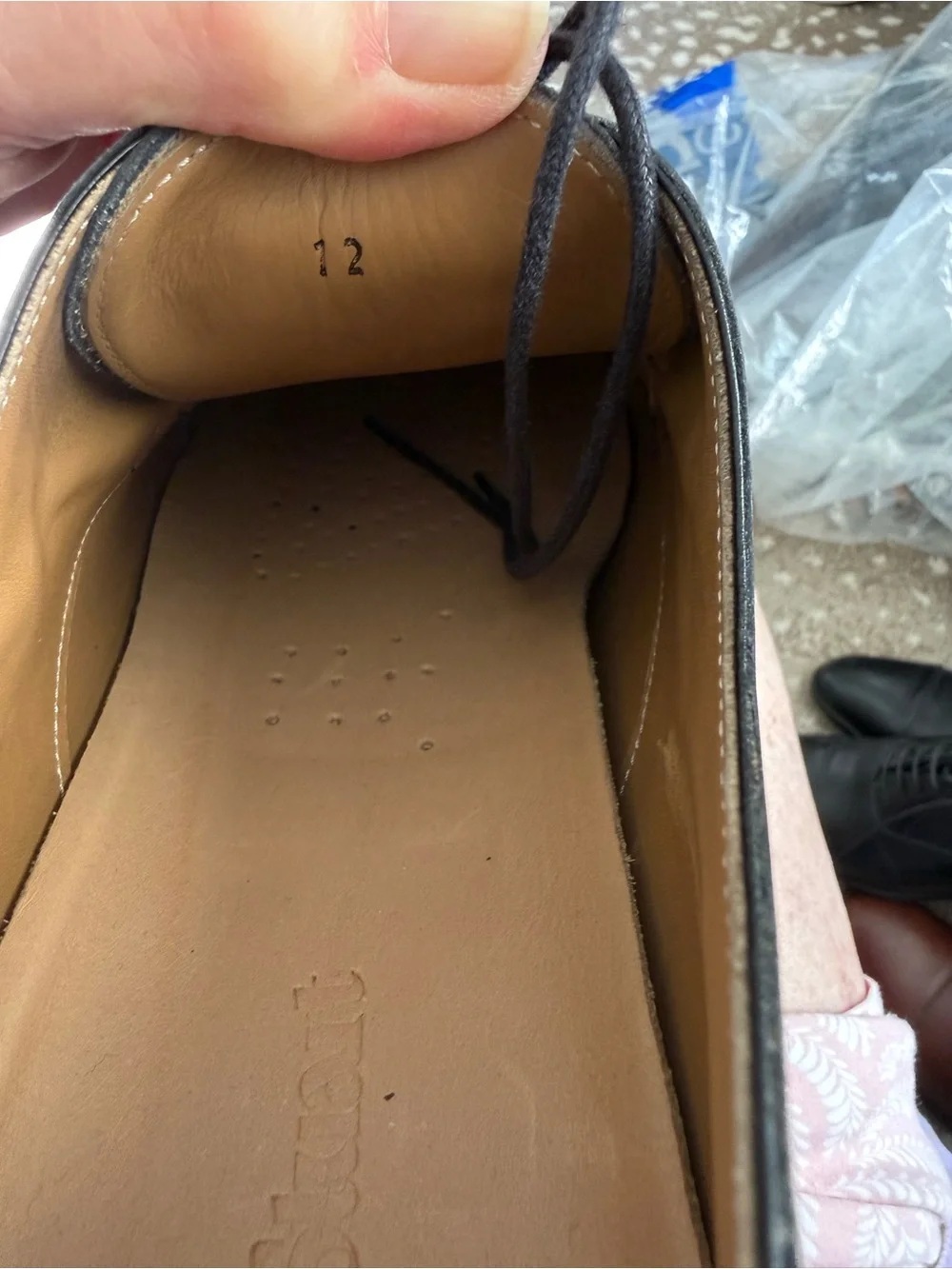 Paul Stuart vibram Classic Black Leather Cap-Toe Derby Shoes - Men